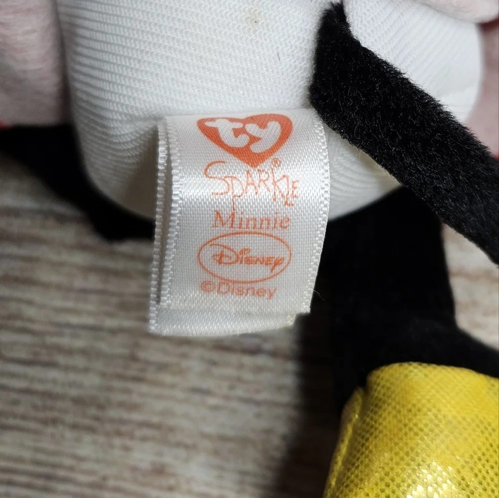 TY beanie babies Disney Minnie Mouse sparkle plush